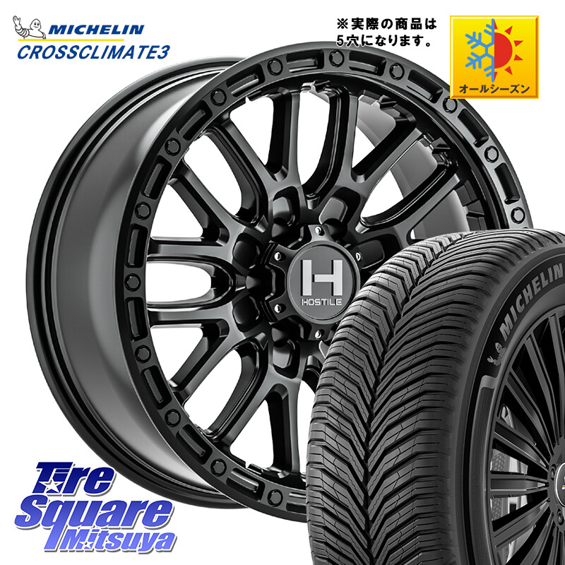 ミシュラン CROSSCLIMATE3 クロスクライメート3 オールシーズンタイヤ 正規 225/60R17HOSTILE H135 RIDGE CREST JP SPEC ホイール 17インチ◇参考画像 17X8.0J 38 5穴 114.3 エクリプスクロス|タイヤスクエアミツヤ