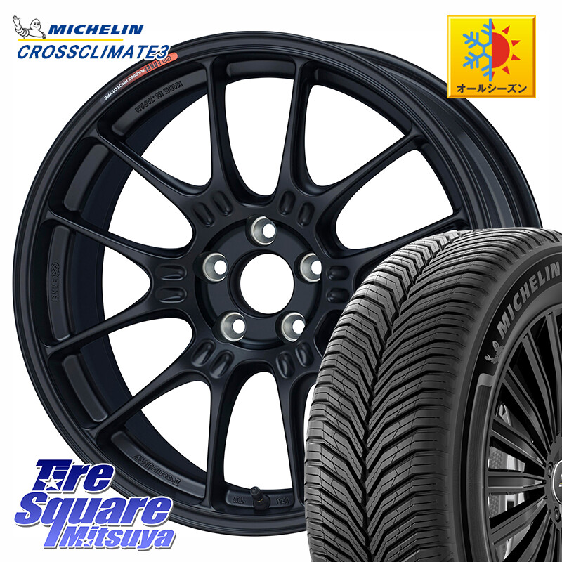 ミシュラン CROSSCLIMATE3 クロスクライメート3 オールシーズンタイヤ 正規 215/50R17ENKEI Racing GTC02 For GR86 / BRZ Cup ホイール 17インチ 17X7.5J 44 5穴 100 エクシーガ|タイヤスクエアミツヤ