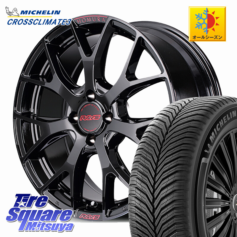 ミシュラン CROSSCLIMATE3 クロスクライメート3 オールシーズンタイヤ 正規 215/45R17RAYS HOMURA 2x7FT spec-M ホイール 17インチ 17X7.0J 45 4穴 100 FITクロスター アクア カローラフィールダー|タイヤスクエアミツヤ