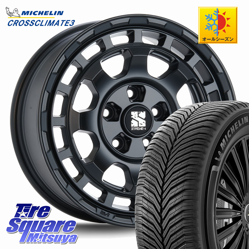 ミシュラン CROSSCLIMATE3 クロスクライメート3 オールシーズンタイヤ 正規 205/60R16MLJ SAVANZA サバンザ XTREME-J ホイール 16インチ エクストリーム 16X7.0J 35 5穴 114.3 SAI インサイト｜タイヤスクエアミツヤ