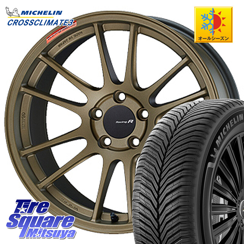 ミシュラン CROSSCLIMATE3 クロスクライメート3 オールシーズンタイヤ 正規 245/50R18ENKEI エンケイ Racing Revolution GTC01RR ホイール 18X8.5J 42 5穴 114.3 フーガ FUGA 日産|タイヤスクエアミツヤ