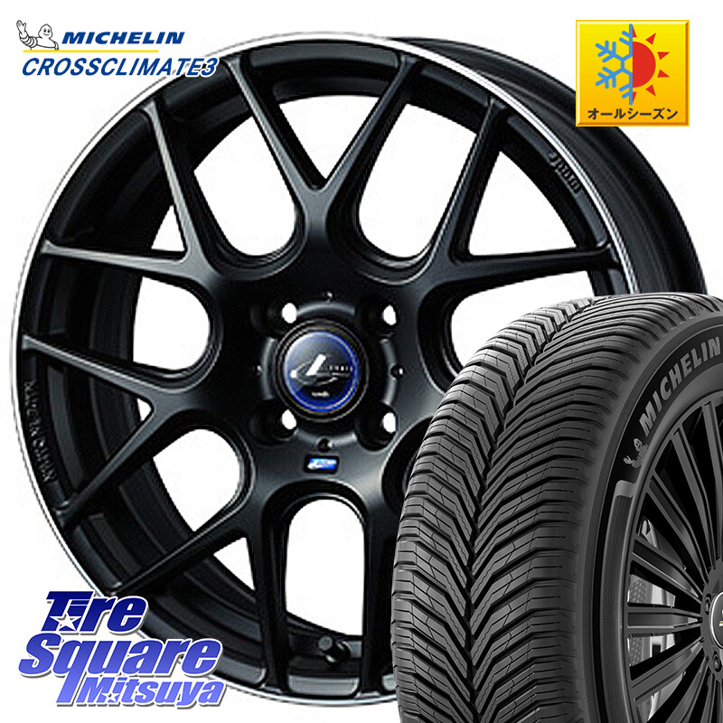 ミシュラン CROSSCLIMATE3 クロスクライメート3 オールシーズンタイヤ 正規 215/45R17WEDS レオニス Navia ナヴィア06 ウェッズ 37609 ホイール 17インチ 17X6.5J 50 4穴 100 FITクロスター アクア|タイヤスクエアミツヤ