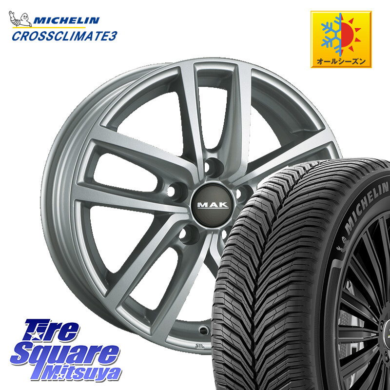 ミシュラン CROSSCLIMATE3 クロスクライメート3 オールシーズンタイヤ 正規 225/60R17阿部商会 MAK DRESDEN ホイール 17インチ 17X7.0J(VW TIGUAN 5NC) 40 5穴 112 フォルクスワーゲン ティグアン｜タイヤスクエアミツヤ