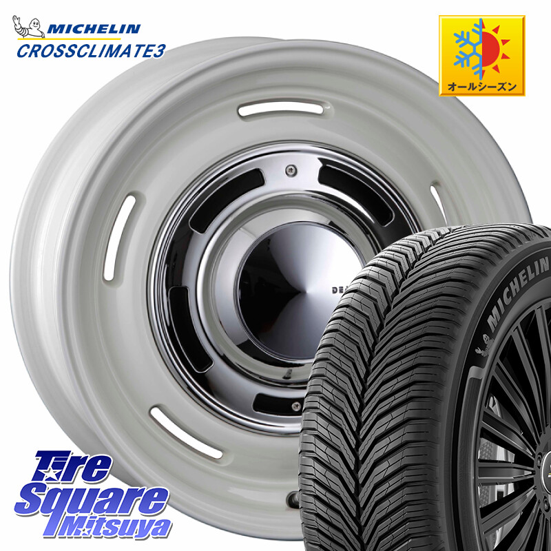 ミシュラン CROSSCLIMATE3 クロスクライメート3 オールシーズンタイヤ 正規 225/50R17CRIMSON ディーン クロスカントリー ホワイト 17インチ 17X7.0J 38 5穴 114.3 マークXジオ RX-8 MAZDA｜タイヤスクエアミツヤ