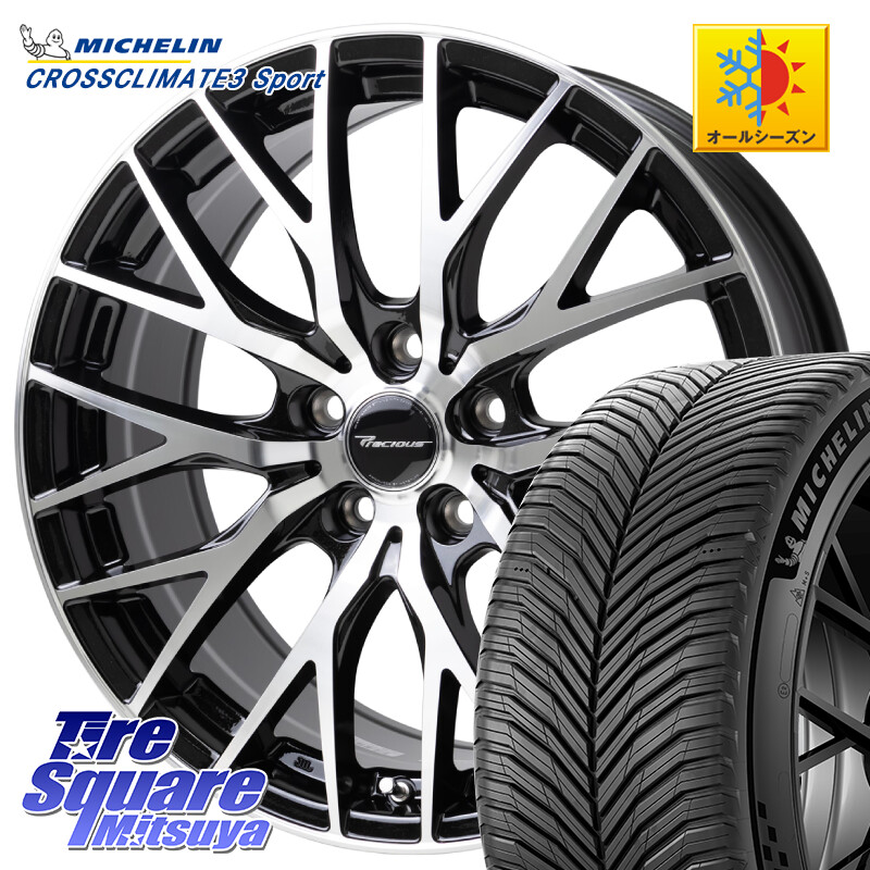 ミシュラン CROSSCLIMATE3 SPORT クロスクライメート3スポーツ オールシーズンタイヤ 正規 245/40R18HotStuff Precious HM-1 V2 プレシャス ホイール 18インチ 18X8.0J 42 5穴 114.3 アリスト インプレッサ WRX|タイヤスクエアミツヤ