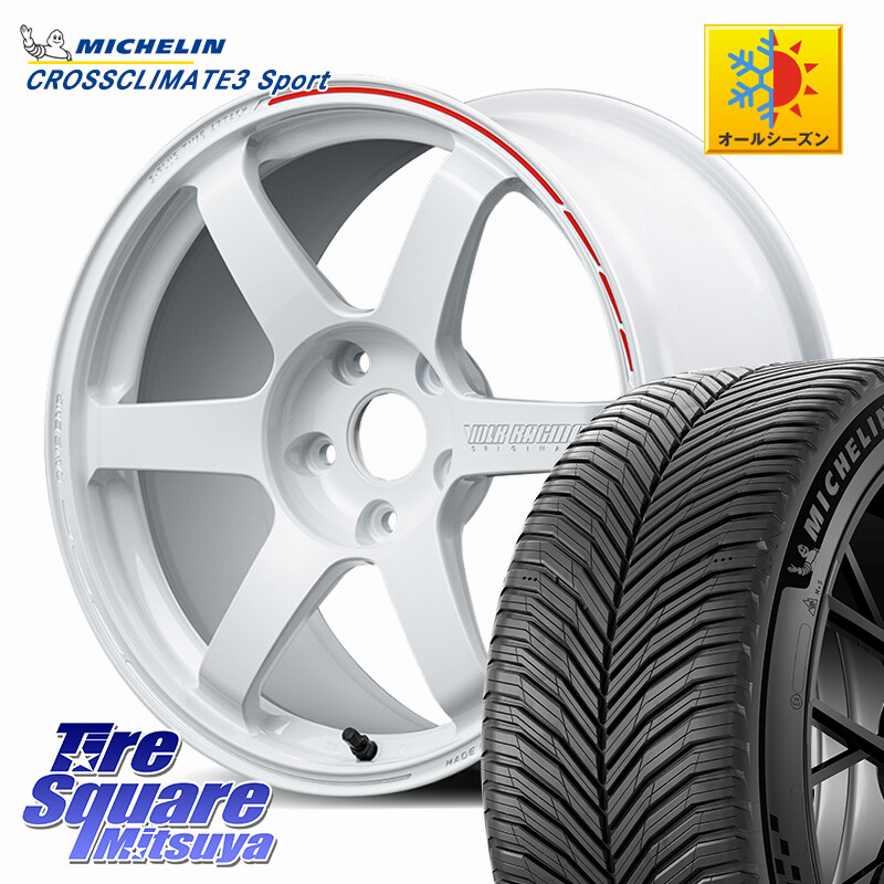 ミシュラン CROSSCLIMATE3 SPORT クロスクライメート3スポーツ オールシーズンタイヤ 正規 235/40R18RAYS 【欠品次回3~4月】 TE37 SAGA S-plus TIME ATTACK EDITION VOLK RACING 鍛造 ホイール 18インチ 18X8.0J 46 5穴 114.3 シビック|タイヤスクエアミツヤ