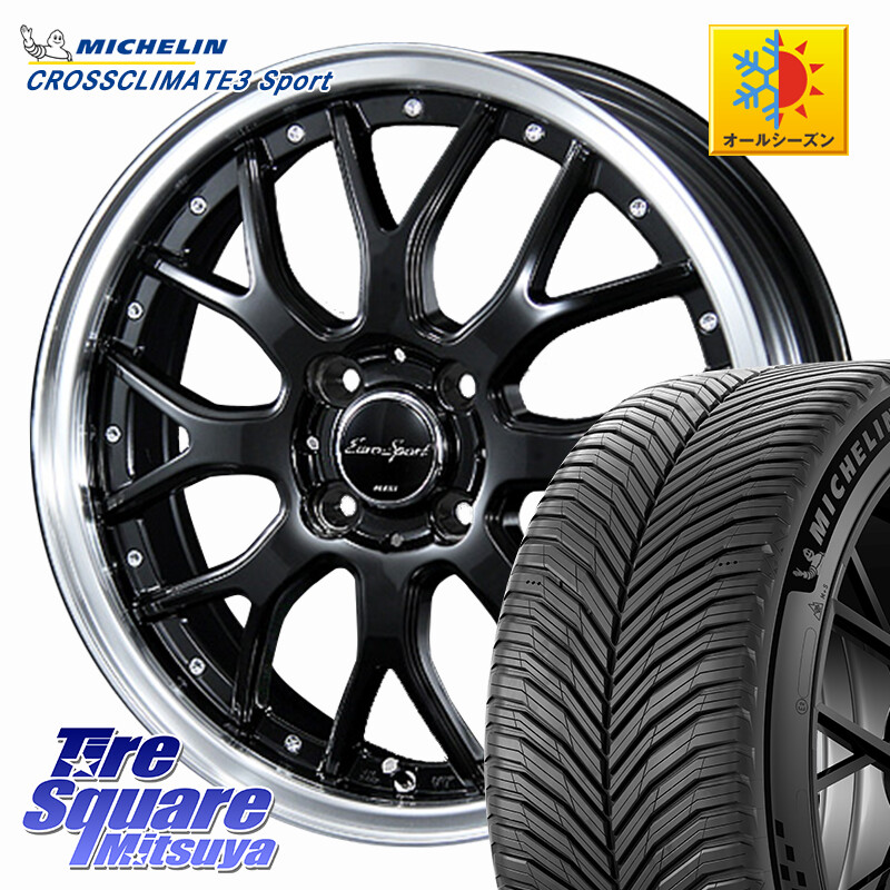 ミシュラン CROSSCLIMATE3 SPORT クロスクライメート3スポーツ オールシーズンタイヤ 正規 205/40R18BLEST EuroSport Type815 ホイール 18インチ 18X7.0J 42 4穴 100 MAZDA2｜タイヤスクエアミツヤ