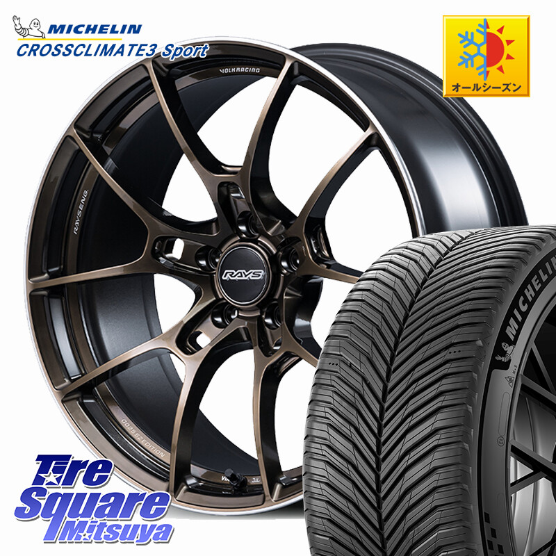 ミシュラン CROSSCLIMATE3 SPORT クロスクライメート3スポーツ オールシーズンタイヤ 正規 245/35R19RAYS 【欠品次回3~4月】 G025 SZ EDITION VOLK RACING 鍛造 ホイール 19インチ 19X9.0J(EVO10 CZ4A) 35 5穴 114.3 CZ4Aランエボ10ブレンボキャリパー対応|タイヤスクエアミツヤ