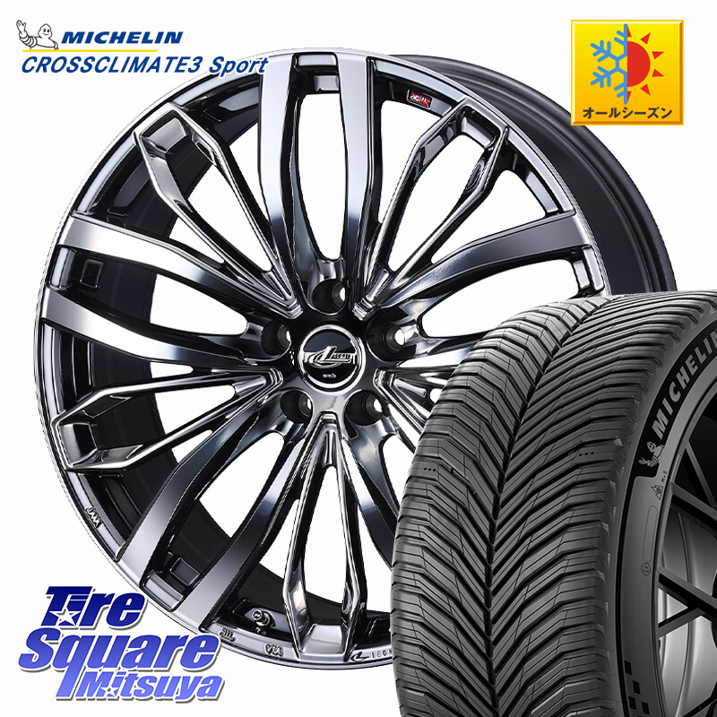 ミシュラン CROSSCLIMATE3 SPORT クロスクライメート3スポーツ オールシーズンタイヤ 正規 245/35R20WEDS LEONIS SC レオニスSC ホイール 20インチ 20X8.5J 35 5穴 114.3 30系アルファード/ヴェルファイア 20系アルファード アルファードハイブリッド ヴェルファイアハ｜タイヤスクエアミツヤ