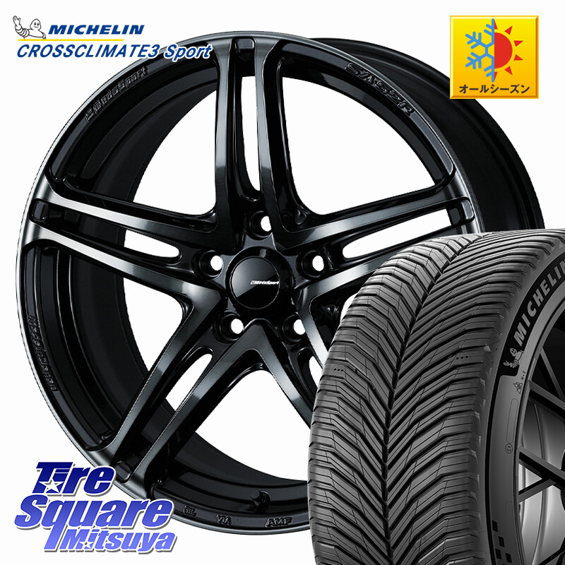 ミシュラン CROSSCLIMATE3 SPORT クロスクライメート3スポーツ オールシーズンタイヤ 正規 245/40R18WEDS WedsSport SA-52R SA52R ウェッズ スポーツ ホイール 18インチ 18X8.0J 42 5穴 114.3 アリスト インプレッサ WRX｜タイヤスクエアミツヤ