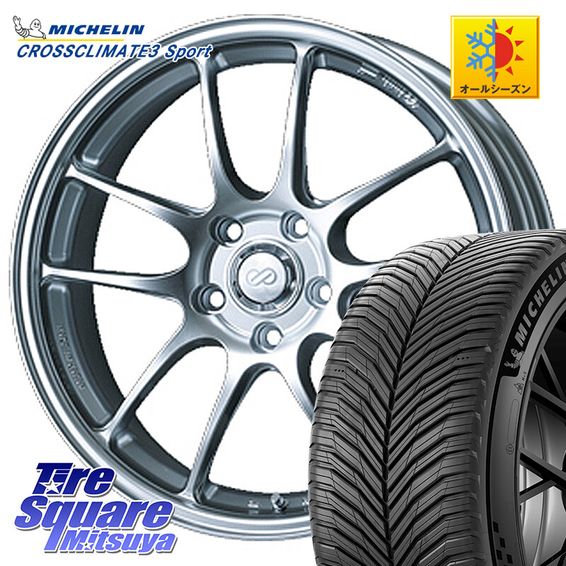 ミシュラン CROSSCLIMATE3 SPORT クロスクライメート3スポーツ オールシーズンタイヤ 正規 215/40R18ENKEI エンケイ PerformanceLine PF01 ホイール 18X8.0J 40 5穴 114.3 カローラルミオン|タイヤスクエアミツヤ