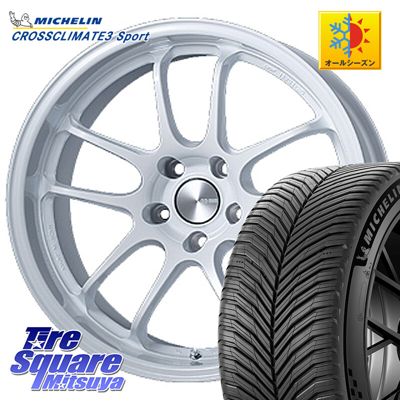ミシュラン CROSSCLIMATE3 SPORT クロスクライメート3スポーツ オールシーズンタイヤ 正規 225/40R18ENKEI エンケイ PerformanceLine PF01 EVO ホイール 18X9.0J(GR YARIS RZ) 35 5穴 114.3 GRヤリス ローダウン向けチューナーサイズ｜タイヤスクエアミツヤ