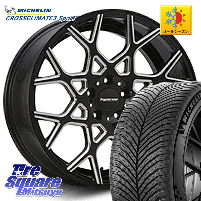 ミシュラン CROSSCLIMATE3 SPORT クロスクライメート3スポーツ オールシーズンタイヤ 正規 255/40R20MLJ huperion ハイペリオン CVZ ホイール 20インチ 20X8.5J 35 5穴 114.3 ヴァンガード｜タイヤスクエアミツヤ
