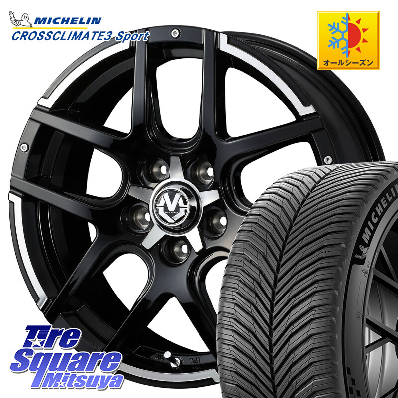 ミシュラン CROSSCLIMATE3 SPORT クロスクライメート3スポーツ オールシーズンタイヤ 正規 215/40R18WEDS MUD VANCE 04 マッドヴァンス04 ホイール 18インチ 18X7.0J 40 5穴 114.3 リーフ LEAF 日産 カローラルミオン|タイヤスクエアミツヤ
