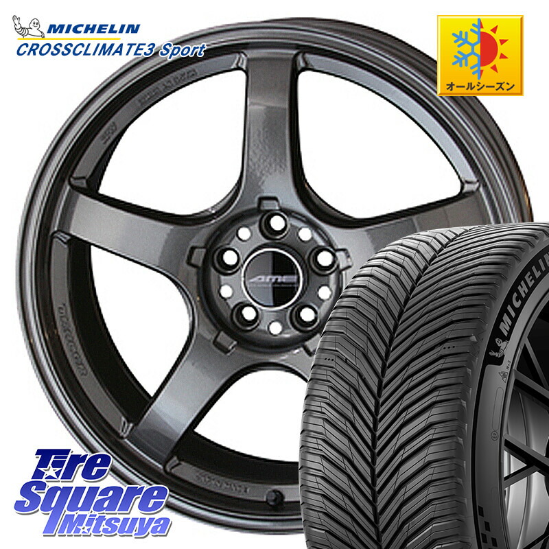 ミシュラン CROSSCLIMATE3 SPORT クロスクライメート3スポーツ オールシーズンタイヤ 正規 215/40R18KYOHO 【欠品次回8月上旬】TRACER GT-V GTV GB 軽量 7.99Kg ホイール 18インチ 18X8.5J 45 5穴 100 210/A10系カローラ BRZ/86ローダウン車 BRZ GR 86 ハチロク 86 ハ｜タイヤスクエアミツヤ