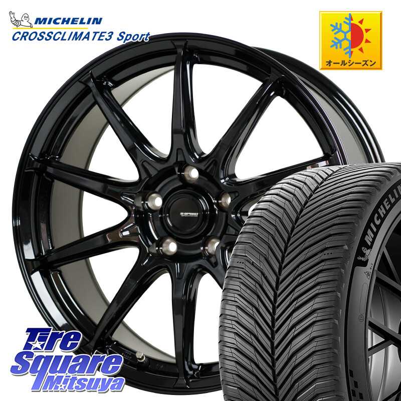 ミシュラン CROSSCLIMATE3 SPORT クロスクライメート3スポーツ オールシーズンタイヤ 正規 245/40R18HotStuff G-SPEED G-05 G05 18インチ ジースピード ホイール 18X8.0J 42 5穴 114.3 アリスト インプレッサ WRX｜タイヤスクエアミツヤ