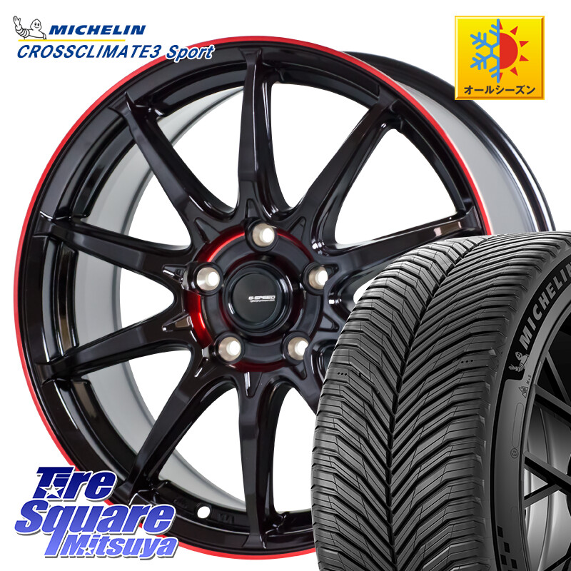 ミシュラン CROSSCLIMATE3 SPORT クロスクライメート3スポーツ オールシーズンタイヤ 正規 215/40R18HotStuff 軽量設計 G.SPEED P-05R P05R RED ホイール 18インチ 18X7.0J 48 5穴 114.3 C27セレナ ランディ リーフ LEAF 日産 セレナ SERENA 日産 CR-Z｜タイヤスクエアミツヤ 104,506円