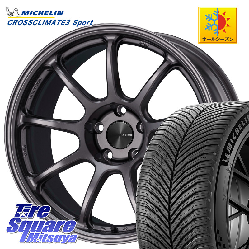 ミシュラン CROSSCLIMATE3 SPORT クロスクライメート3スポーツ オールシーズンタイヤ 正規 215/40R18ENKEI PerformanceLine PF09 ホイール 18インチ 18X8.5J 45 5穴 100 210/A10系カローラ BRZ/86ローダウン車 BRZ GR 86 ハチロク 86 ハチロク|タイヤスクエアミツヤ