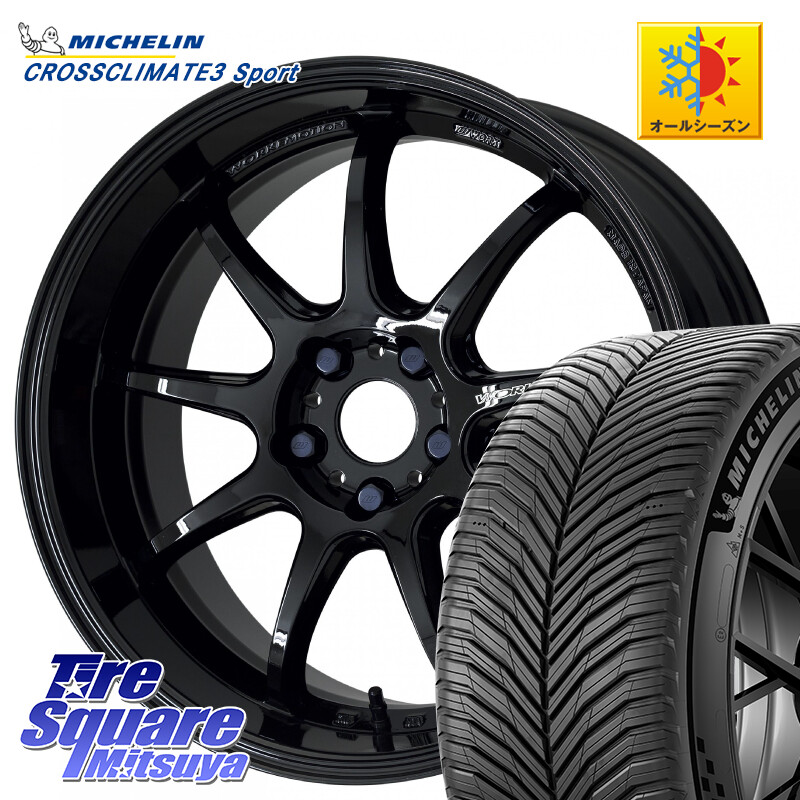 ミシュラン CROSSCLIMATE3 SPORT クロスクライメート3スポーツ オールシーズンタイヤ 正規 215/40R18WORK ワーク EMOTION エモーション D9R 18インチ 18X7.5J 53 5穴 100 50系プリウス BRZ/86/GR86 GR 86 ハチロク 86 ハチロク インプレッサ｜タイヤスクエアミツヤ