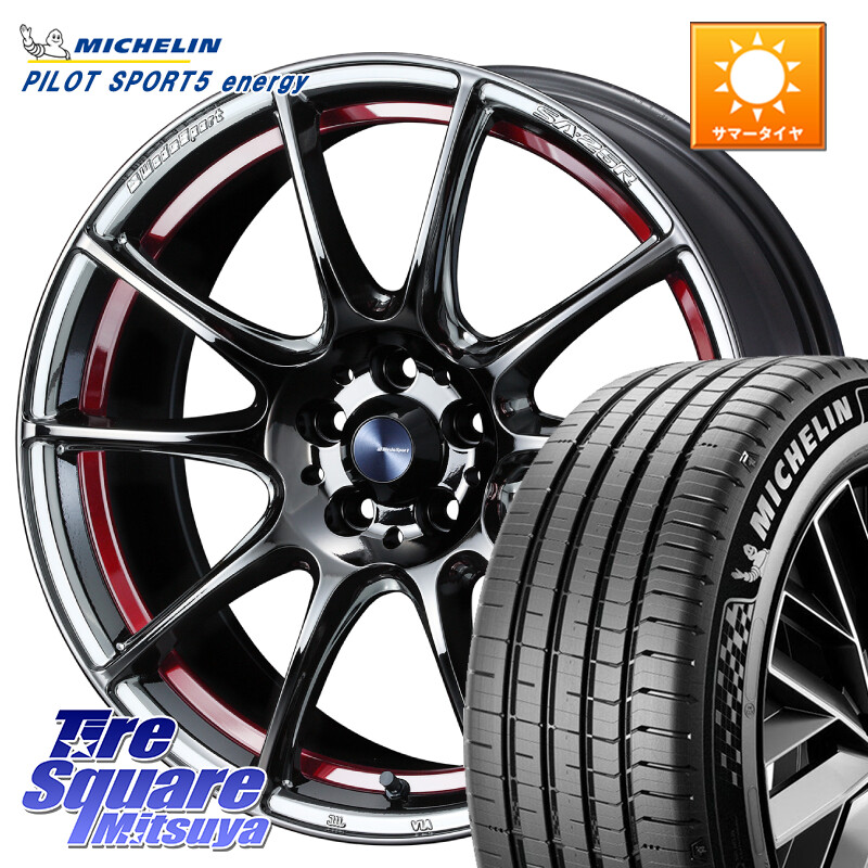 ミシュラン PILOT SPORT 5 energy ACOUSTIC 98Y XL 正規 235/45R18WEDS 【欠品次回09月上旬】 WedsSport SA-25R SA25R ウェッズ スポーツ ホイール 18インチ 18X8.0J 45 5穴 114.3 CY2アコード 70系カムリ スカイラインセダン 日産 ES レクサス キザシ アコード｜タイヤスクエアミツヤ