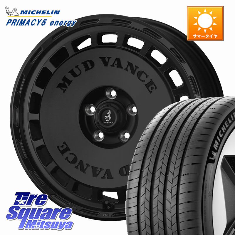 ミシュラン PRIMACY 5 energy プライマシー5エナジー 91V 正規 205/55R16WEDS MUD VANCE DX ホイール 16インチ マッドヴァンスDX 16X7.0J 35 5穴 114.3 GRヤリスRSノーマルキャリパー|タイヤスクエアミツヤ