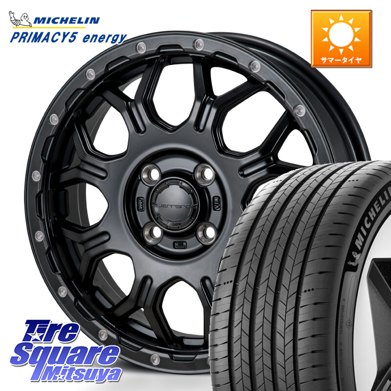 ミシュラン PRIMACY 5 energy プライマシー5エナジー 91V 正規 205/55R16MONZA HI-BLOCK JERRARD ホイール 16インチ 16X6.0J 41 4穴 100 E13オーラ アクア｜タイヤスクエアミツヤ