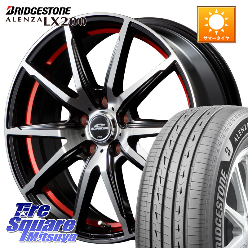 ブリヂストン アレンザ ALENZA LX200 サマータイヤ 225/55R18MANARAY MID SCHNEIDER シュナイダー RX02 RED 18インチ 18X8.0J 45 5穴 114.3 デリカD:5 SL系フォレスター エクリプスクロス|タイヤスクエアミツヤ