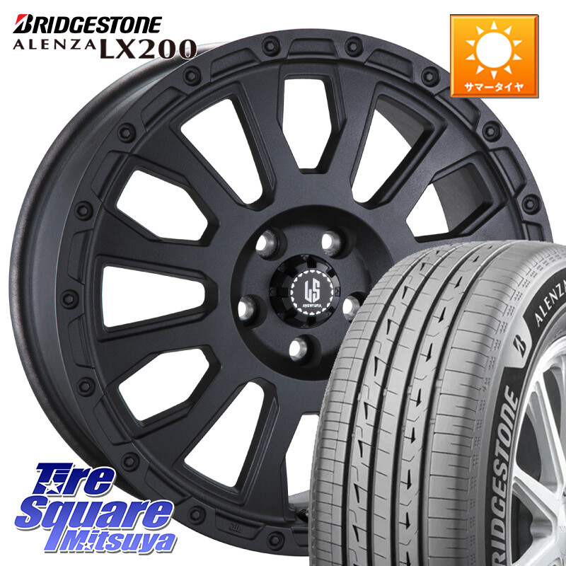 ブリヂストン アレンザ ALENZA LX200 サマータイヤ 235/55R18阿部商会 LA STRADA AVENTURA アヴェンチュラ BK 18インチ 18X8.0J 40 5穴 114.3 T32エクストレイル NX レクサス ハリアー｜タイヤスクエアミツヤ