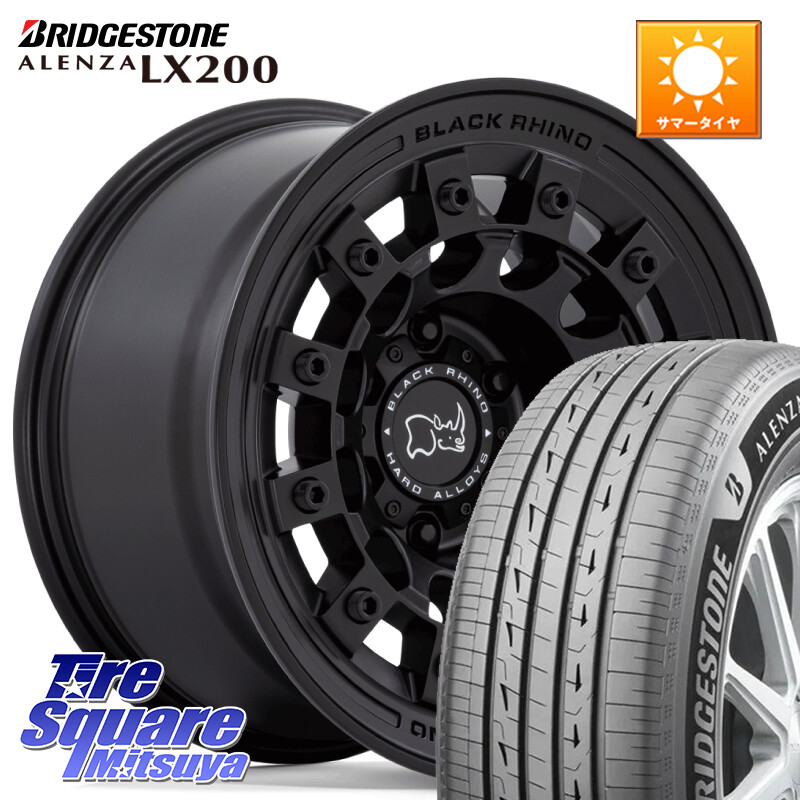 ブリヂストン アレンザ ALENZA LX200 サマータイヤ 265/65R17BLACK RHINO FUJI フジ MB ホイール 17インチ ブラックライノ 17X8.0J 38 6穴 139.7 トライトンGSR|タイヤスクエアミツヤ