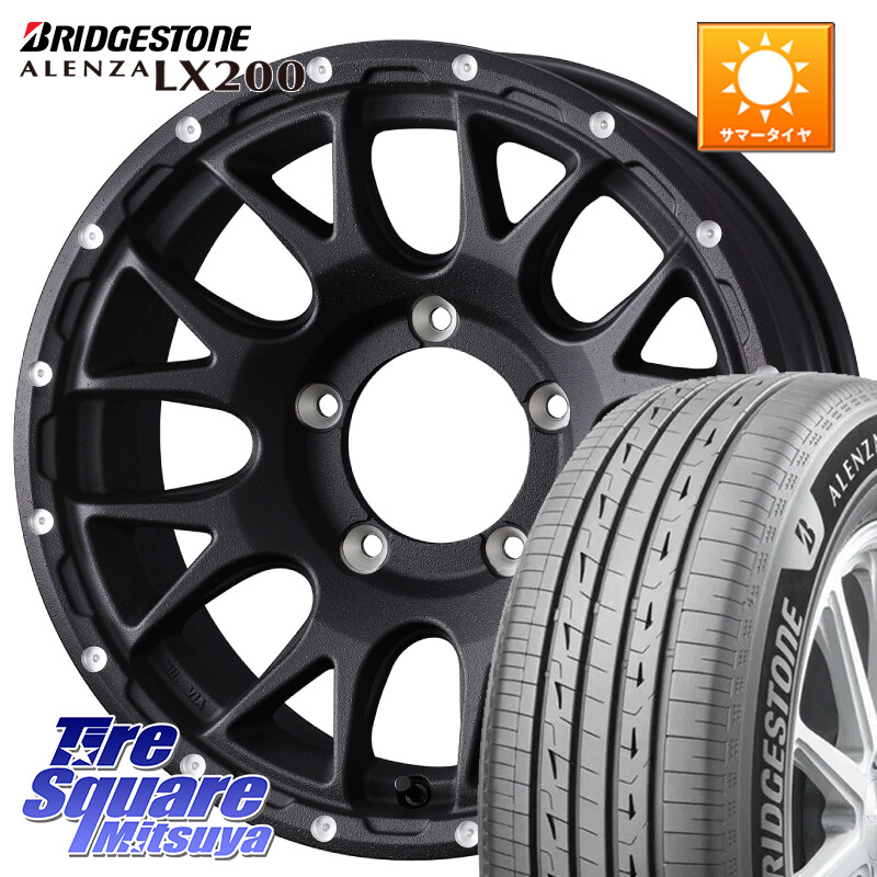 ブリヂストン アレンザ ALENZA LX200 サマータイヤ 175/80R16WEDS 41127 マッドヴァンス08 MUD VANCE 08 BK インセット-5 ホイール 16インチ 16X6.0J 0 5穴 139.7 ジムニー専用(要オーバーフェンダー等) AZオフロード カスタムサイズ｜タイヤスクエアミツヤ