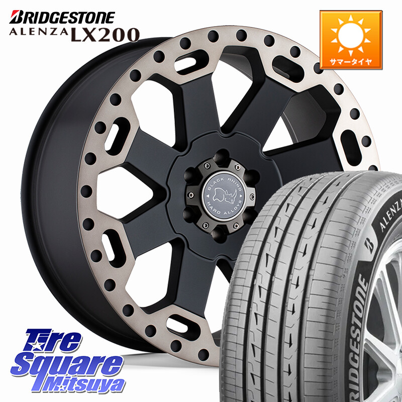 ブリヂストン アレンザ ALENZA LX200 サマータイヤ 265/60R18BLACK RHINO WARLORD ウォーロード ホイール 18インチ ブラックライノ 18X8.0J 35 6穴 139.7 トライトンGSR パジェロ｜タイヤスクエアミツヤ 176,360円