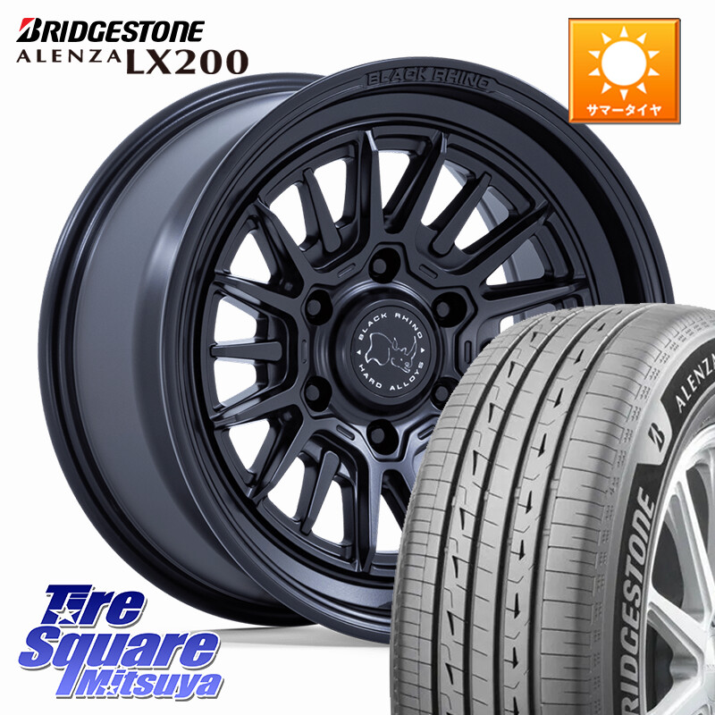 ブリヂストン アレンザ ALENZA LX200 サマータイヤ 265/65R17BLACK RHINO TALEO タレオ ホイール 17インチ ブラックライノ 17X8.5J 0 6穴 139.7｜タイヤスクエアミツヤ