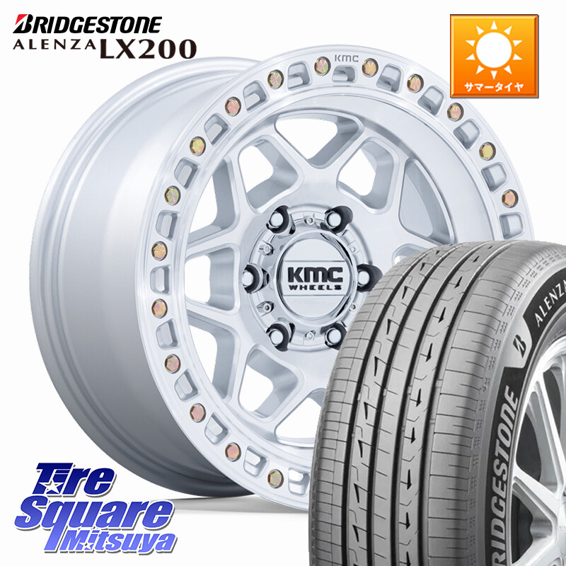 ブリヂストン アレンザ ALENZA LX200 サマータイヤ 265/65R17KMC KM553 TORX ホイール 17インチ 17X8.5J 0 6穴 139.7 トライトン ランドクルーザー プラド カスタムサイズ|タイヤスクエアミツヤ