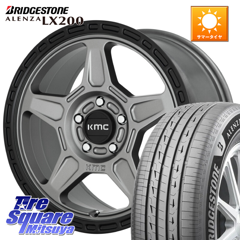 ブリヂストン アレンザ ALENZA LX200 サマータイヤ 225/65R17KMC KM721 ALPINE グレイ ホイール 17インチ 専用Nut別売 17X8.0J 38 5穴 114.3 80系ハリアー RAV4 50系 NX レクサス ハリアー|タイヤスクエアミツヤ