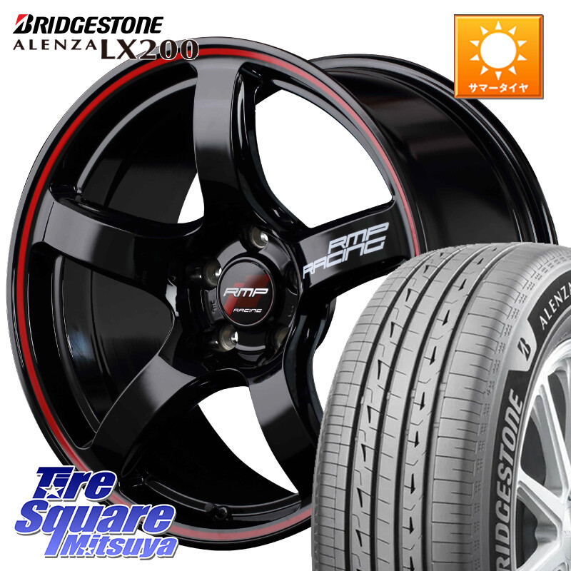 ブリヂストン アレンザ ALENZA LX200 サマータイヤ 225/55R18MANARAY MID RMP RACING R50 アルミホイール 18インチ レーシング 18X7.5J 50 5穴 100 レガシー レガシィ アウトバック|タイヤスクエアミツヤ