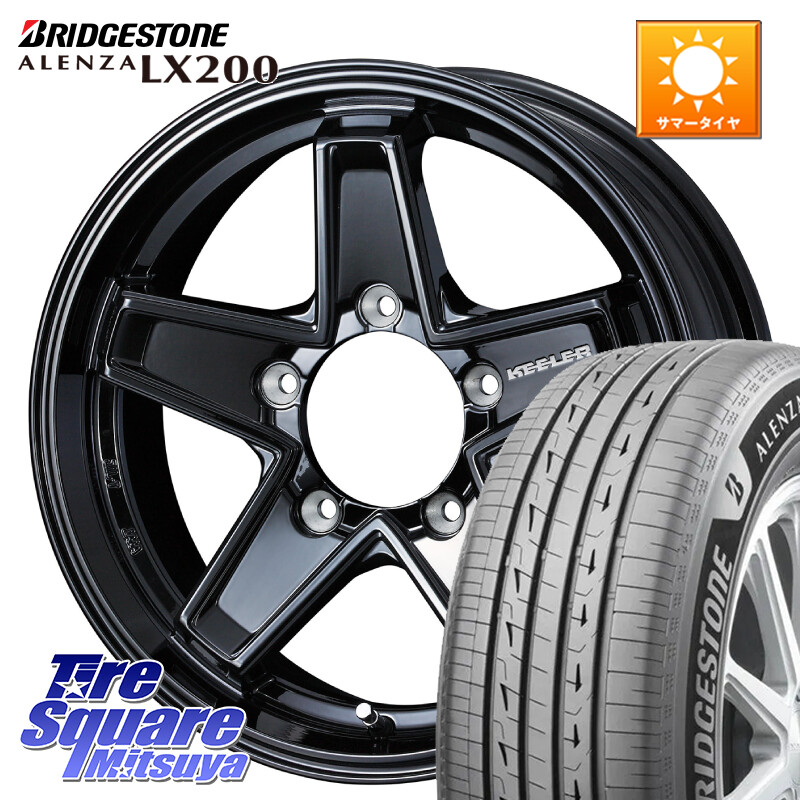 ブリヂストン アレンザ ALENZA LX200 サマータイヤ 215/70R16WEDS KEELER TACTICS ブラック ホイール 16インチ キーラー タクティクス 16X5.5J 22 5穴 139.7 ジムニー専用(要オーバーフェンダー等) AZオフロード カスタムサイズ｜タイヤスクエアミツヤ