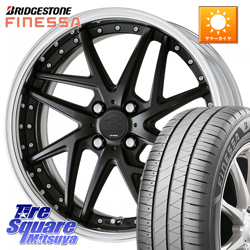 ブリヂストン FINESSA HB01 フィネッサ サマータイヤ 195/45R17WORK RIZALTADO MESH2 A Disk 17インチ 2ピース 17X6.5J 35 4穴 100 ヤリス カスタム前提|タイヤスクエアミツヤ