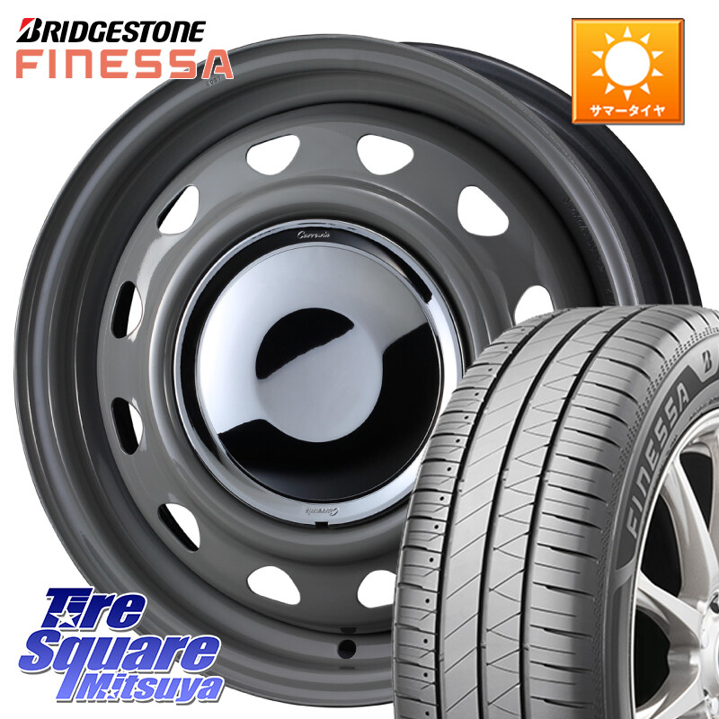 ブリヂストン FINESSA HB01 フィネッサ サマータイヤ 165/55R14WEDS NeoCarrow ネオキャロ グレー スチール ホイール 14インチ 14X4.5J 45 4穴 100 ハイゼットアゲトラCustom車用※軽自動車専用ホイール※ ekワゴン アルト系 ライフ ゼスト モコ 日産 アトレーワゴン|タイヤスクエアミツヤ