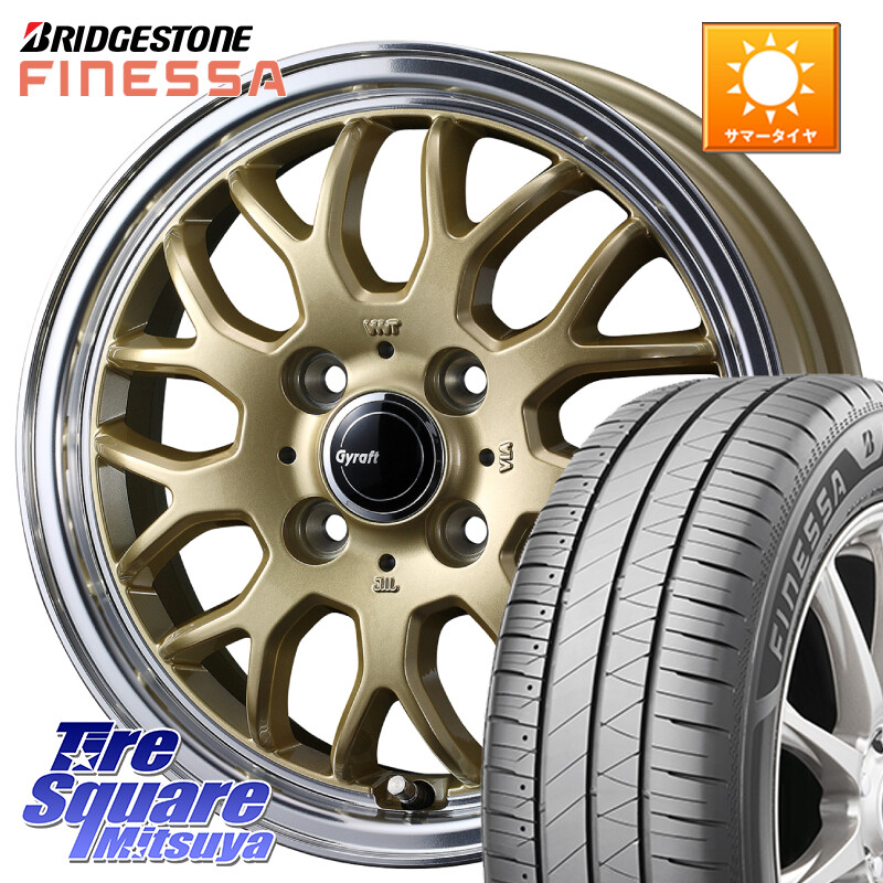 ブリヂストン FINESSA HB01 フィネッサ サマータイヤ 165/60R14WEDS グラフト GYRAFT 9M ホイール 14インチ 14X4.5J 45 4穴 100 トッポBJ エブリイ ワゴン|タイヤスクエアミツヤ