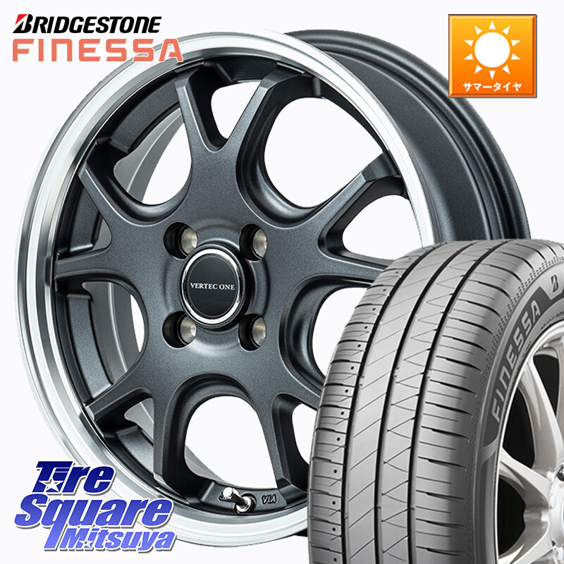 ブリヂストン FINESSA HB01 フィネッサ サマータイヤ 165/55R15MANARAY MID VERTEC ONE EXE5 Vselection ホイール 15インチ 15X4.5J 45 4穴 100 N-BOX デリカミニ2WD タント スペーシア サクラ R1 R2 ルークス ROOX 日産 デイズ デイズルークス 日産 コペン N-ONE N ON|タイヤスクエアミツヤ