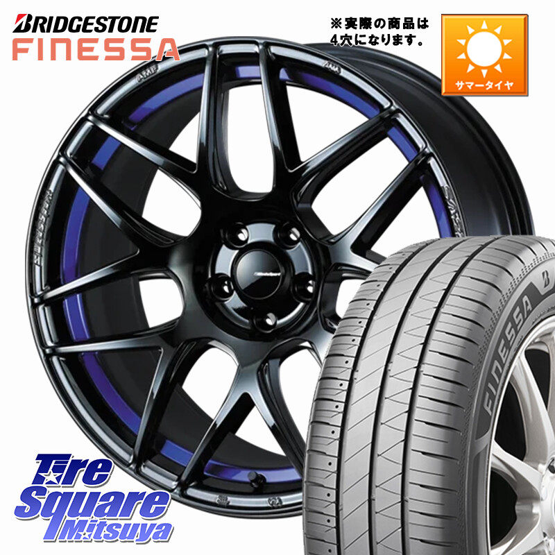 ブリヂストン FINESSA HB01 フィネッサ サマータイヤ 215/45R17WEDS WedsSport SA-27R SA27R ウェッズ スポーツ ホイール 17インチ 17X6.5J 50 4穴 100 FITクロスター アクア|タイヤスクエアミツヤ