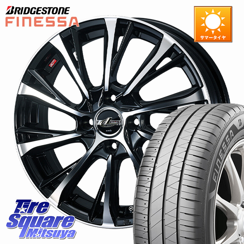 ブリヂストン FINESSA HB01 フィネッサ サマータイヤ 165/50R16WEDS LEONIS JG レオニスJG ホイール 16インチ 16X5.0J 45 4穴 100 N-BOX タント R1 R2 コペン ラピュタ ピクシスエポック｜タイヤスクエアミツヤ