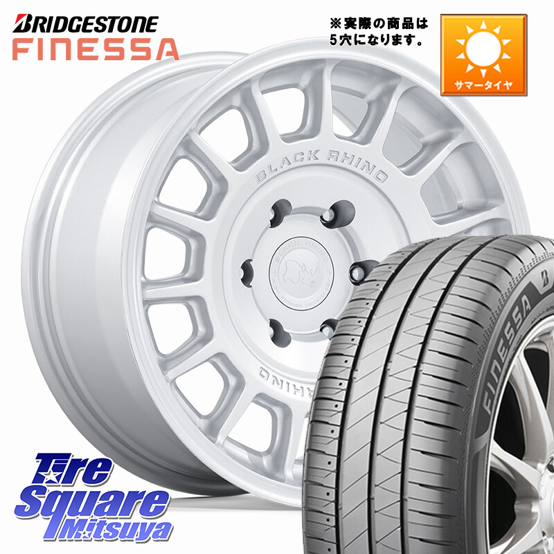ブリヂストン FINESSA HB01 フィネッサ サマータイヤ 215/55R17BLACK RHINO VOLL ボル シルバー ホイール 17インチ ブラックライノ◇参考画像 17X8.0J 38 5穴 114.3 アコード|タイヤスクエアミツヤ