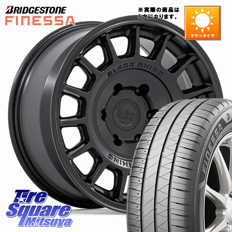 ブリヂストン FINESSA HB01 フィネッサ サマータイヤ 215/55R17BLACK RHINO VOLL ボル ブラック ホイール 17インチ ブラックライノ 17X8.0J 38 5穴 114.3 アコード|タイヤスクエアミツヤ