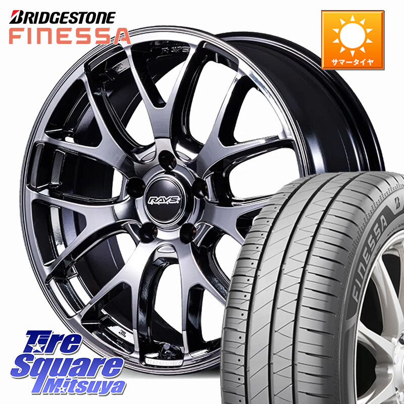 ブリヂストン FINESSA HB01 フィネッサ サマータイヤ 235/45R18RAYS 【欠品次回10~11月】 HOMURA 2x7FA-C ブラックメタルコート ホイール 18インチ 18X7.5J 45 5穴 114.3 CY2アコード 70系カムリ スカイラインセダン 日産 アコード|タイヤスクエアミツヤ