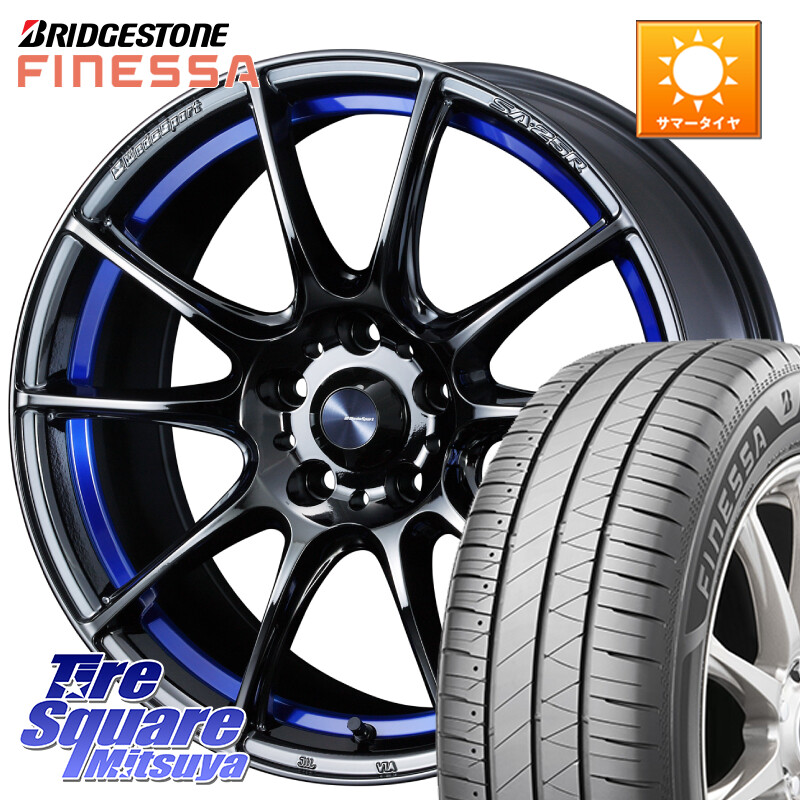 ブリヂストン FINESSA HB01 フィネッサ サマータイヤ 225/45R18WEDS WedsSport SA-25R SA25R ウェッズ スポーツ ホイール 18インチ 18X7.5J 45 5穴 100 レガシー レガシィ ワゴン エクシーガ｜タイヤスクエアミツヤ