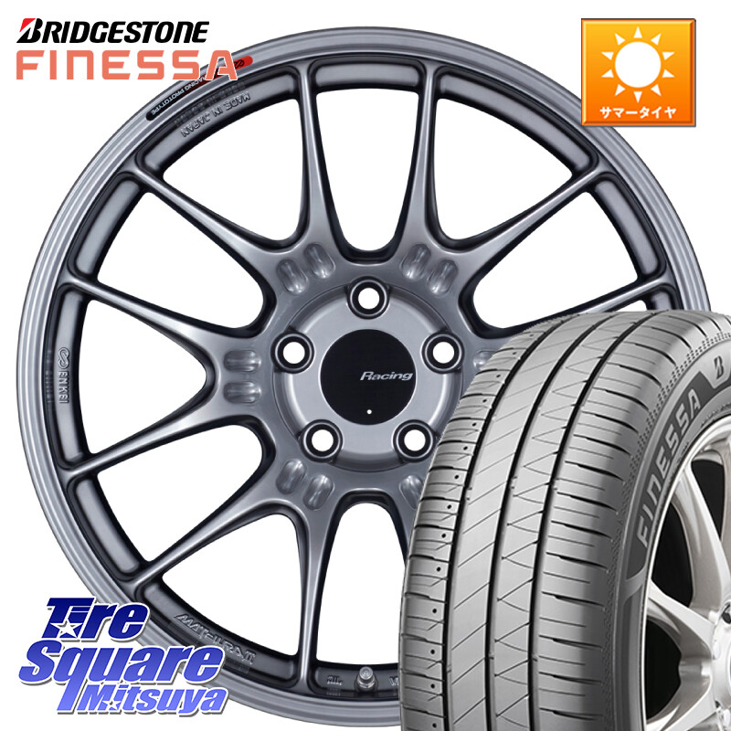 ブリヂストン FINESSA HB01 フィネッサ サマータイヤ 225/55R18ENKEI エンケイ RACING GTC02 シルバー ホイール 18インチ 18X7.5J 48 5穴 100 レガシー レガシィ アウトバック｜タイヤスクエアミツヤ