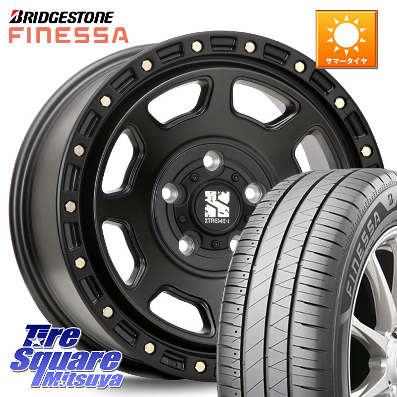 ブリヂストン FINESSA HB01 フィネッサ サマータイヤ 225/55R18MLJ XJ07 XTREME-J BK ホイール 18インチ 18X8.0J 40 5穴 114.3 デリカD:5 エクストレイル X-TRAIL 日産 エクリプスクロス RVR アウトランダー｜タイヤスクエアミツヤ