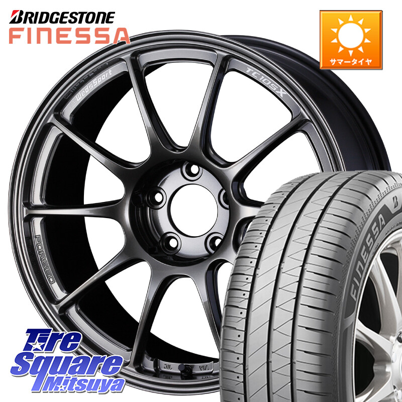 ブリヂストン FINESSA HB01 フィネッサ サマータイヤ 215/50R17WEDS WedsSport TC-105X TC105X FORGED 鍛造 ウェッズ スポーツ ホイール 17インチ 17X7.5J 44 5穴 100 エクシーガ｜タイヤスクエアミツヤ