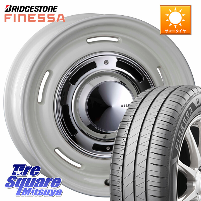 ブリヂストン FINESSA HB01 フィネッサ サマータイヤ 185/60R16CRIMSON ディーン クロスカントリー ホワイト 16インチ 16X6.0J 42 4穴 100 アクアクロスオーバー FITクロスター MAZDA2 マツダ2(デミオ)｜タイヤスクエアミツヤ